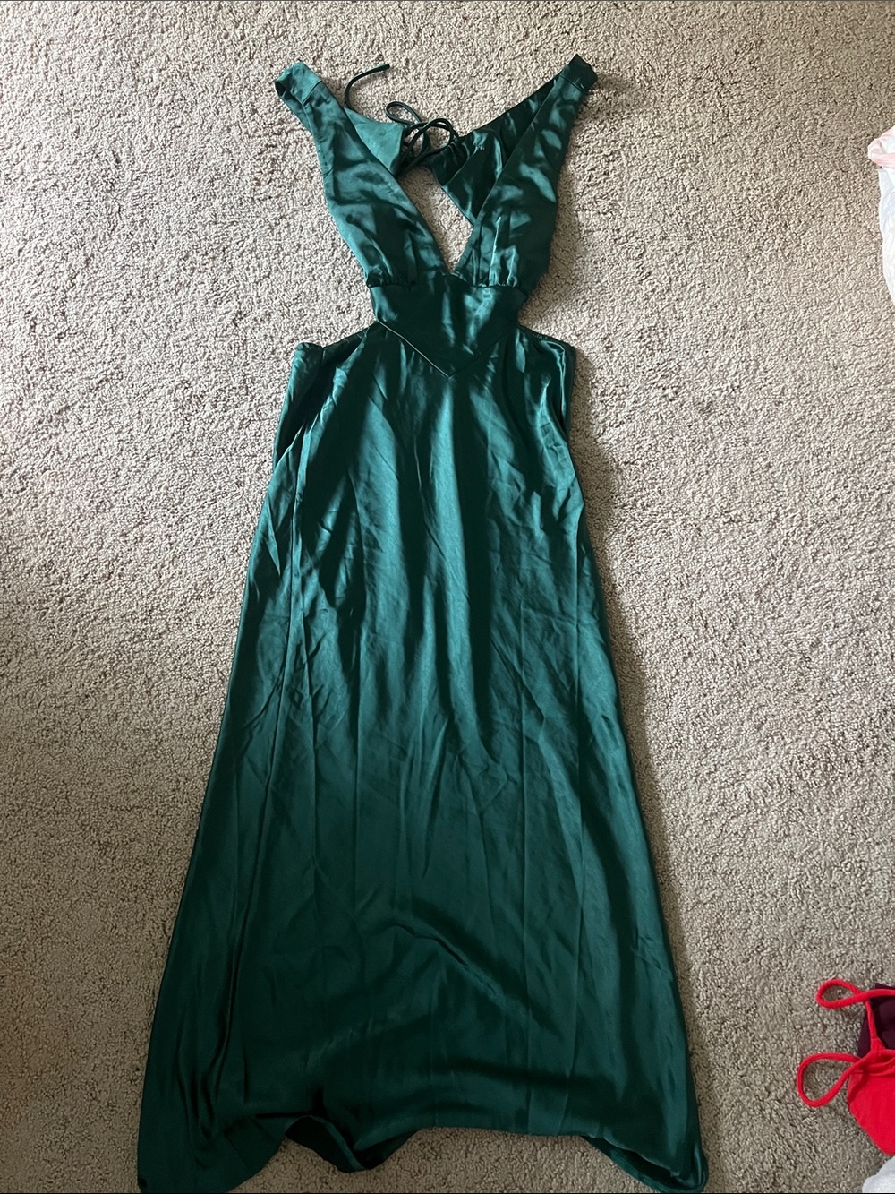 Backless satin dress